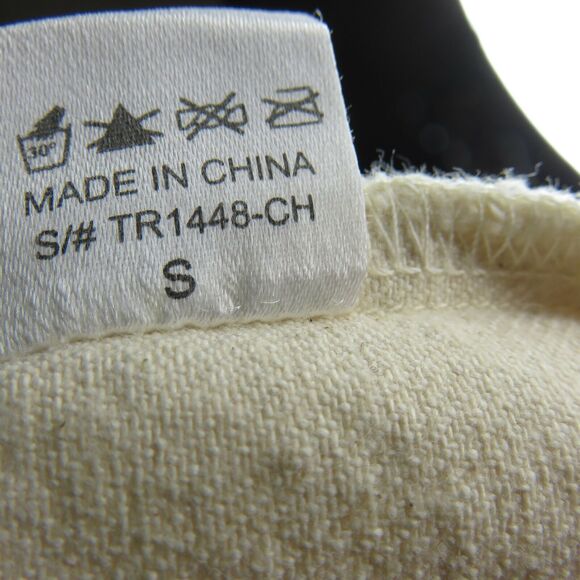 Mod Ref Frayed Hem Cream Jean Jacket - Women's Small - Picture 9 of 11